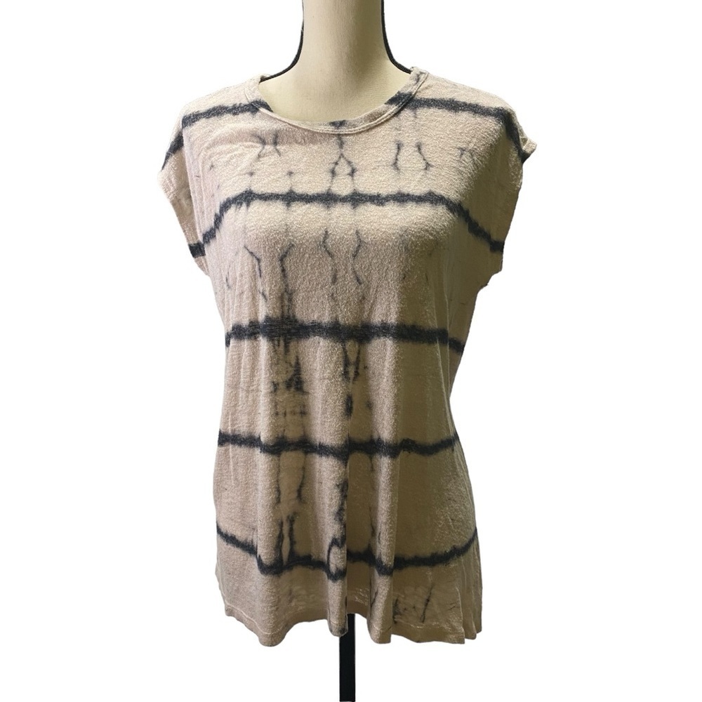 NWT Cirana Sleeveless Sweater Top Sz XS Taupe  / Black Anthropologie